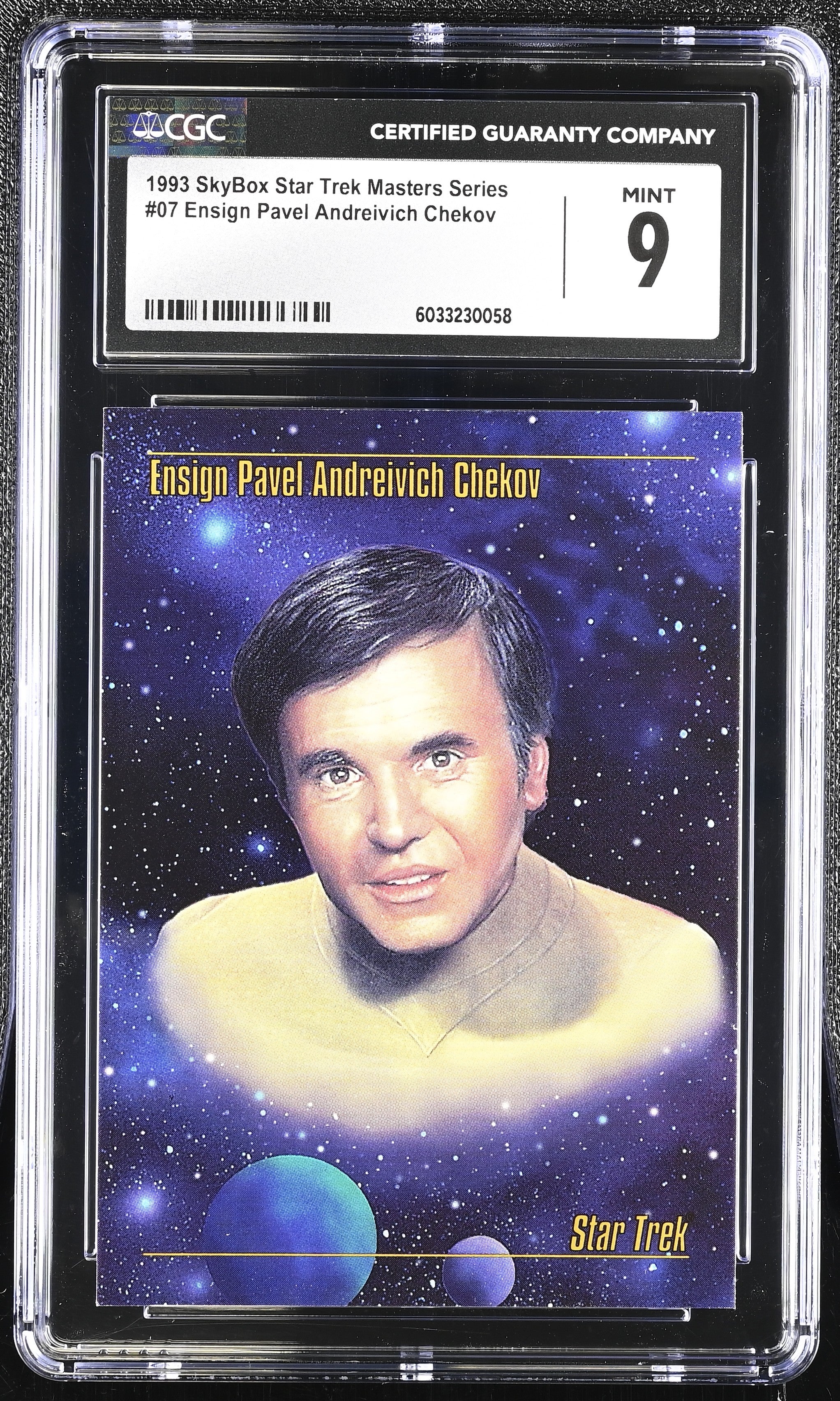 Ensign Chekov - 1993 StarTrek Master Series Skybox - CGC Graded